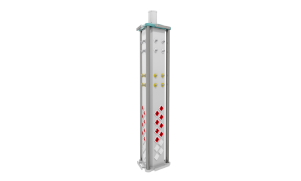 TRYPODE is a service head designed to provide maximum distribution with minimum space requirements.